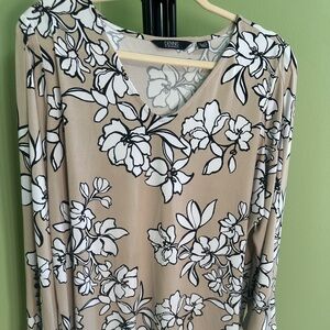 Dennis Basso Tunic with ruffle sleeve and button detail